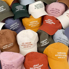 Load image into Gallery viewer, Sunshine Appreciation Society | Cotton Baseball Cap - Off-White