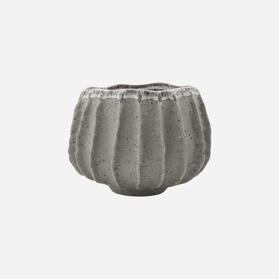 Shell Planter/Plant Pot | Beige/Grey