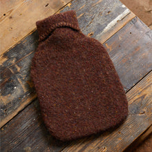 Load image into Gallery viewer, Wool Hot Water Bottle with Wool Cover | Coffee Brown
