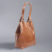 Load image into Gallery viewer, Tan Leather Tote bag | adjustable strap - BTS CONCEPT STORE