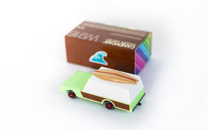 Surf Wagon with wooden surf board - Wooden Diecast Toy Car