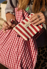 Load image into Gallery viewer, Gabrielle | Red Stripes Cotton Beauty Kit