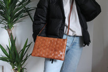 Load image into Gallery viewer, Light brown Alex handwoven Leather Clutch/ crossbody Bag