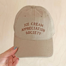 Load image into Gallery viewer, Ice Cream Appreciation Society - Cotton Baseball Cap - Butterscotch