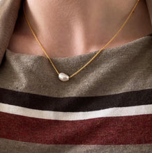 Load image into Gallery viewer, Lines + Current | Emelia Pearl Chain Necklace | Various Colours