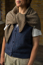 Load image into Gallery viewer, Triangle Scarf | Cedar Brown Stripe