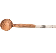 Load image into Gallery viewer, Stripe Handle Small Wooden Serving Spoon