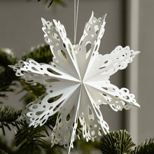 Load image into Gallery viewer, Snowflake Paper Christmas Decorations | White | S/4