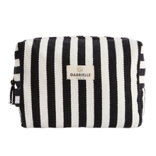 Load image into Gallery viewer, Gabrielle | Black Stripes Toiletry Bag