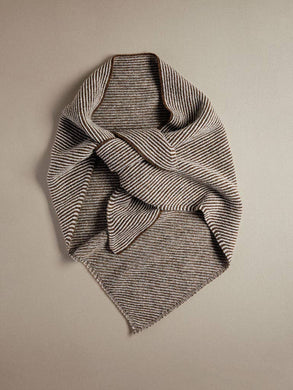 Triangle Scarf | Cedar Brown Stripe
