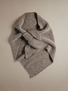 Triangle Scarf | Cedar Brown Stripe