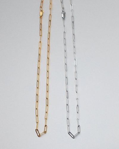 Lines + Current | Essie Long Link Cable Chain | Silver or Gold