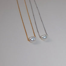 Load image into Gallery viewer, Lines + Current | Emelia Pearl Chain Necklace | Various Colours