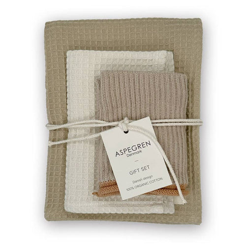 Gift set - 100% Organic cotton - Set of 3 - Wheat