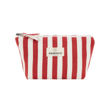 Load image into Gallery viewer, Gabrielle | Red Stripes Cotton Beauty Kit