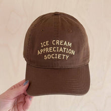 Load image into Gallery viewer, Ice Cream Appreciation Society - Cotton Baseball Cap - Cocoa