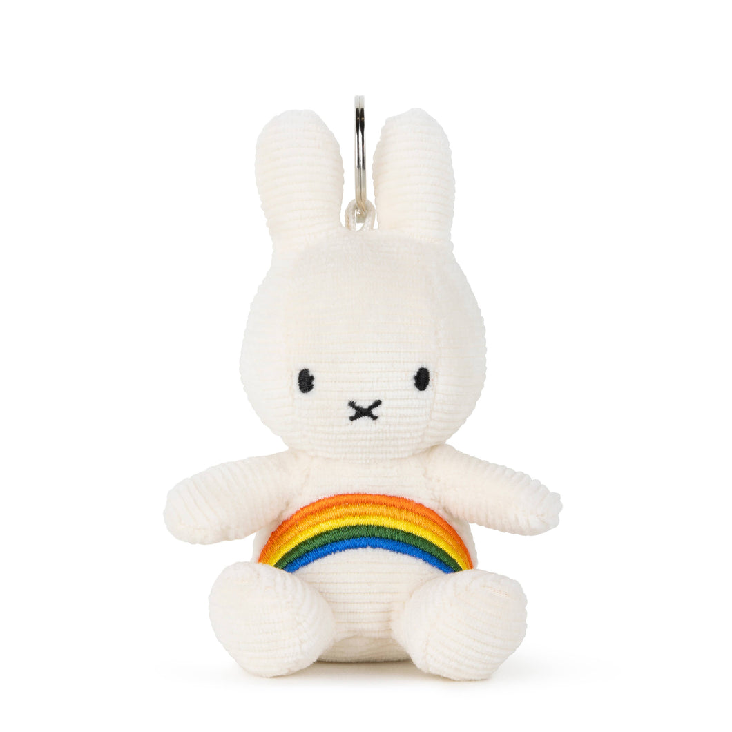 Miffy Corduroy Rainbow Keyring White 10 cm
