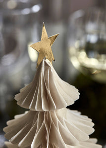 Paper Christmas Tree Decorations | Ivory | Set of 3
