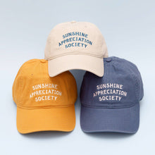 Load image into Gallery viewer, Sunshine Appreciation Society | Cotton Baseball Cap - Off-White