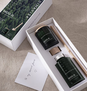 Skandinavisk Giftset | SKOG Scented Candle & Diffuser