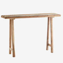 Load image into Gallery viewer, Madam Stoltz Recycled Wooden Console Table | Natural | 105x25x70cm - BTS CONCEPT STORE