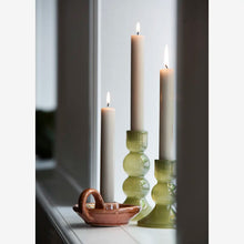 Load image into Gallery viewer, Madam Stoltz Glass Candle Holder | Olive - BTS CONCEPT STORE