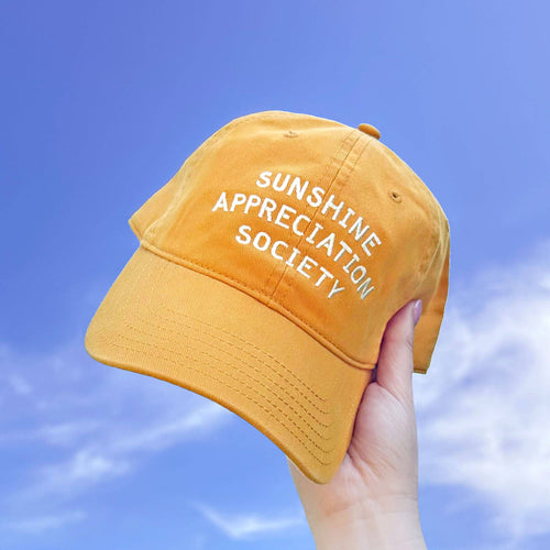 Cotton Baseball Cap - Yellow - Sunshine Appreciation Society