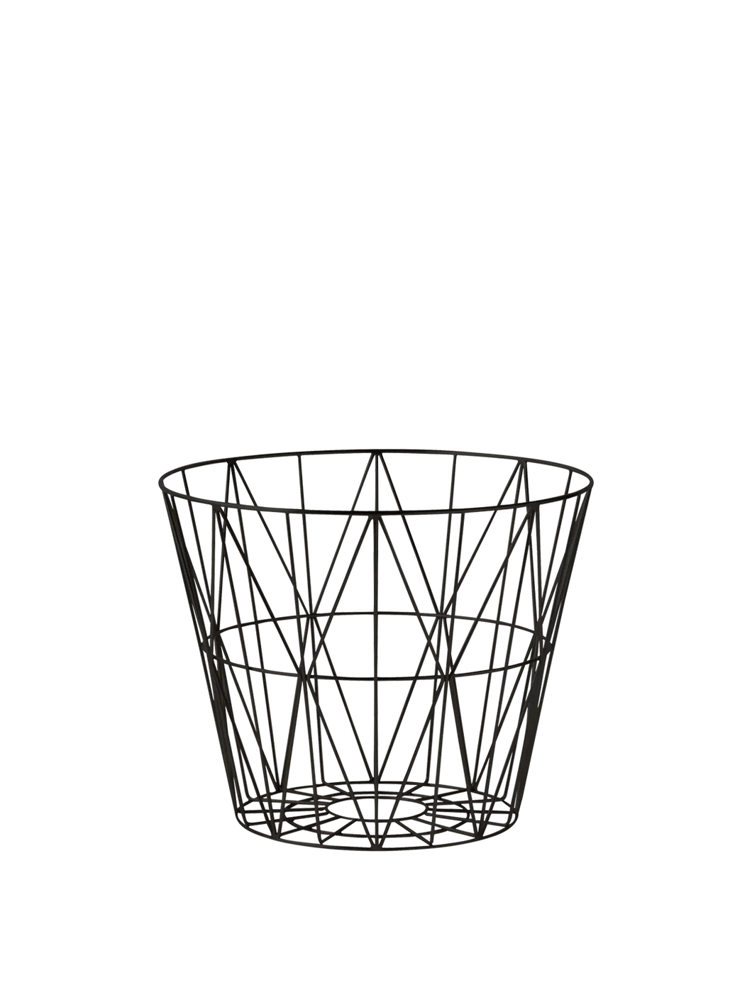 Ferm Living Small Wire Basket with Wooden Top | Black