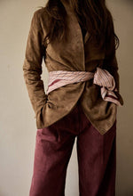 Load image into Gallery viewer, Gabrielle Paris Vermilion Stripes Cotton Voile Scarf - BTS CONCEPT STORE
