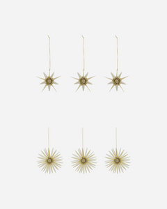 Christmas Decorations | Off-White Champagne | Set/6