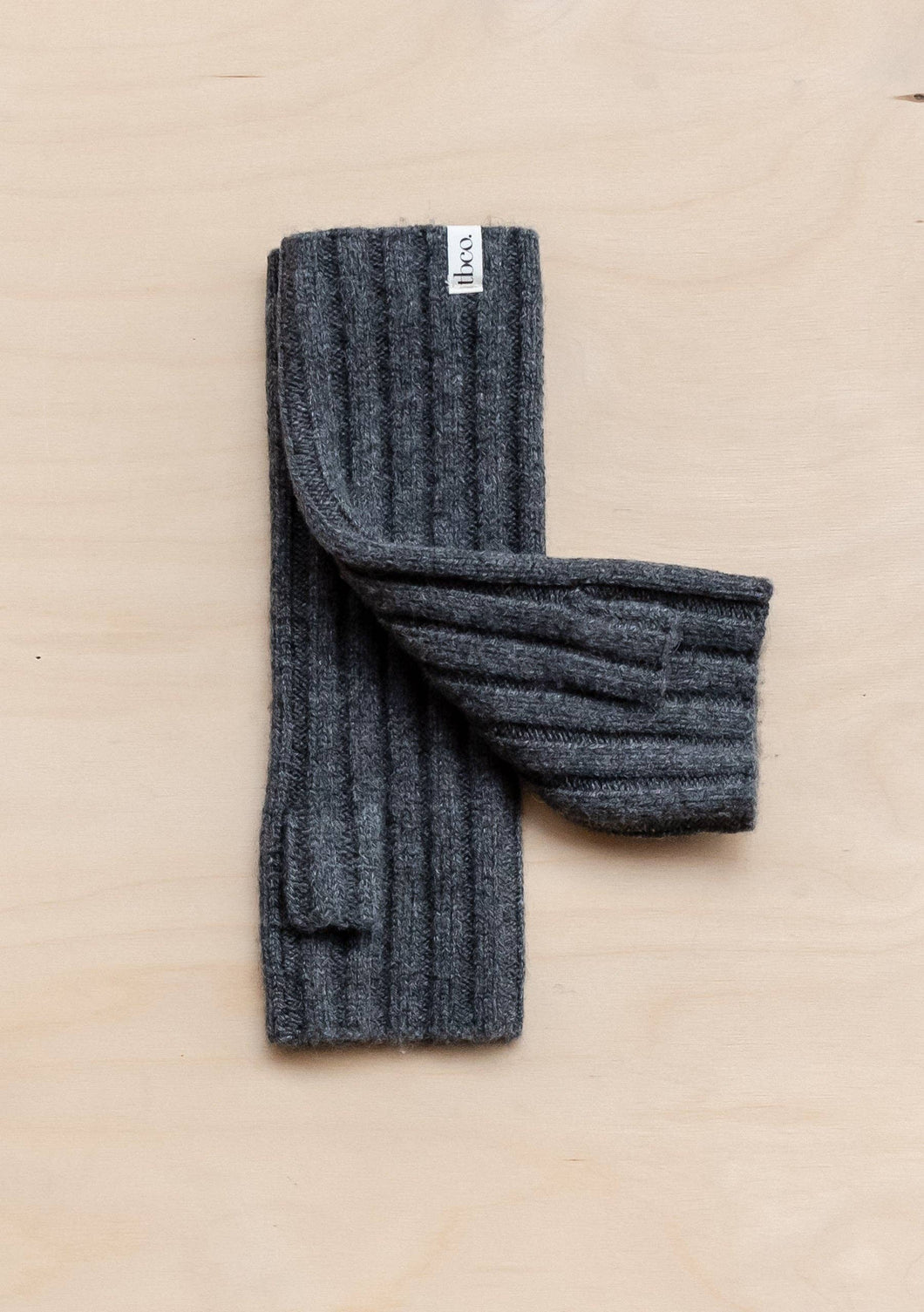 TBCo | Cashmere & Merino Wrist Warmers in Charcoal Melange