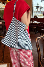 Load image into Gallery viewer, Le Bon Shoppe Happy Carry Bag| Navy Gingham