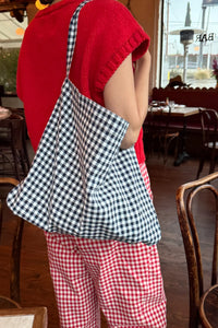 Le Bon Shoppe Happy Carry Bag| Navy Gingham