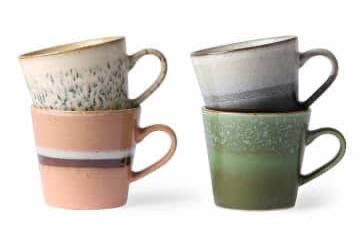 HKliving 70s ceramic Cappuccino Mugs (set of 4) | Virgo