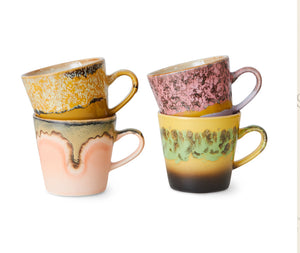 HKLIVING | 70s ceramics americano mugs (set of 4) RADIANT