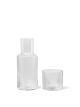 Load image into Gallery viewer, Ferm Living | Clear Ripple Carafe &amp; Glass Set