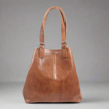 Load image into Gallery viewer, Tan Leather Tote bag | adjustable strap - BTS CONCEPT STORE