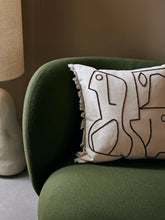 Load image into Gallery viewer, Ferm Living Figure Cushion | Off White + Coffee