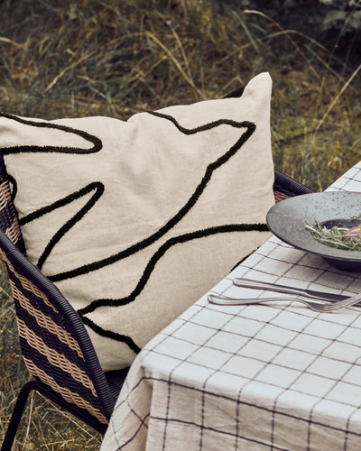 Fly Cushion | Black + Off-White