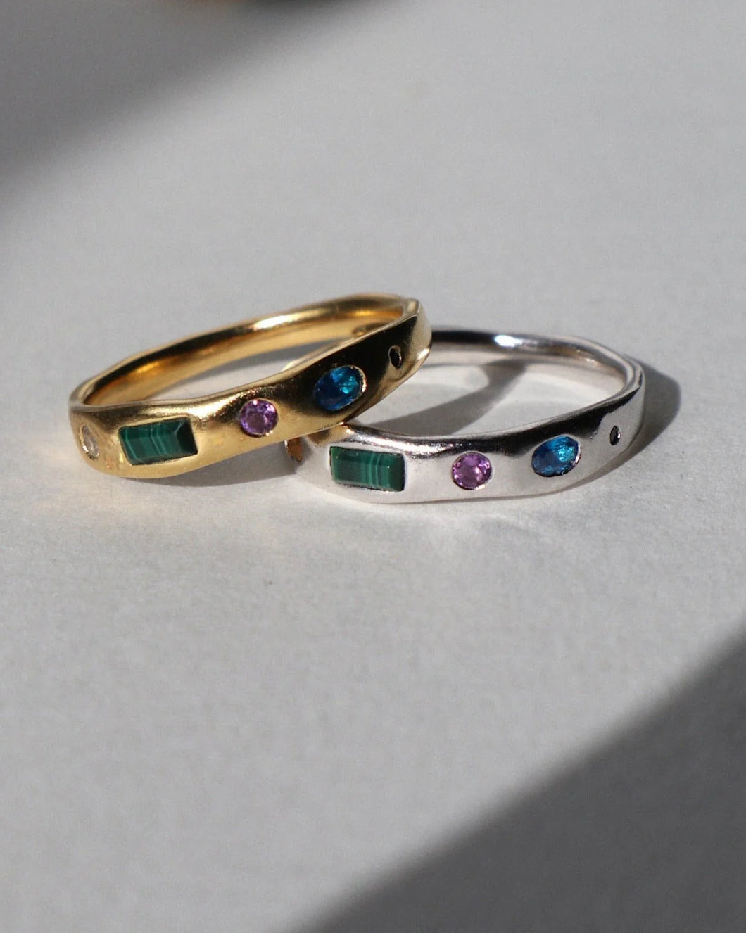 Lines + Current | ‘Sofia’ Five Gemstone Ring | Various