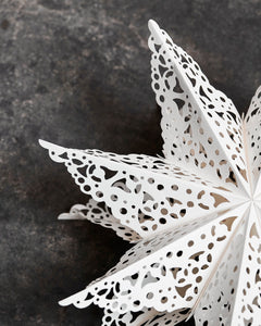 Clip White Paper Christmas Star | 40cm