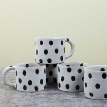Load image into Gallery viewer, Dot Coffee Cup | Black + White | Handmade + FAIRTRADE - BTS CONCEPT STORE