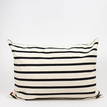 Load image into Gallery viewer, Juana Cushion with Filler | Black + Off White Stripe | 50 x 70 | Handmade + Fairtrade - BTS CONCEPT STORE
