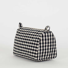 Load image into Gallery viewer, Eco Nature Toiletry Bag | Small | Off White + Black Gingham - BTS CONCEPT STORE