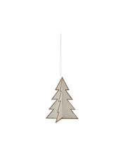 Load image into Gallery viewer, Paper Tree Christmas Decorations Set of 2 | white + gold