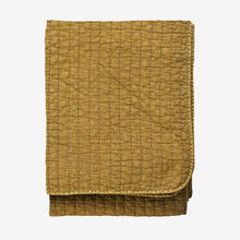 Load image into Gallery viewer, Madam Stoltz Quilted Cotton Throw | Mustard Gold/Grey - BTS CONCEPT STORE