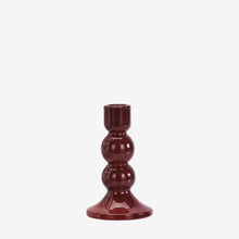 Load image into Gallery viewer, Madam Stoltz | Glass Candle Holder | Maroon