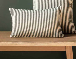 Forest Green Stripe Cushion | 30 x 50cm