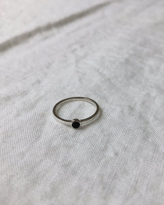 Lines + Current Sigrid ‘Mona’ Ring with Small Black Stone