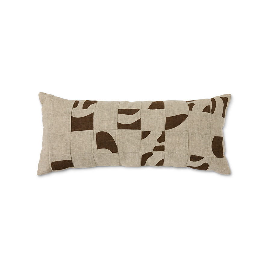 HKLIVING | Natural Patched Cushion | 70 x 30 cm